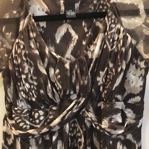 Brown Itkat Print Dress - Picture 3 of 8